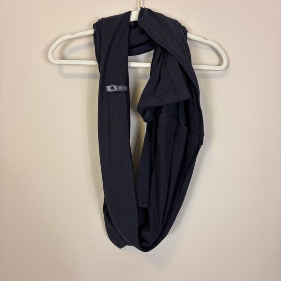Lululemon Black Infinity Scarf Snap Button with Arm Holes - Picture 1 of 3